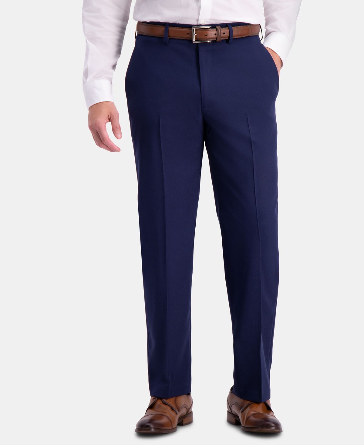 Haggar Men's Active Series Tech Slim Fit Flat Front Supreme Flex Waistband Pant