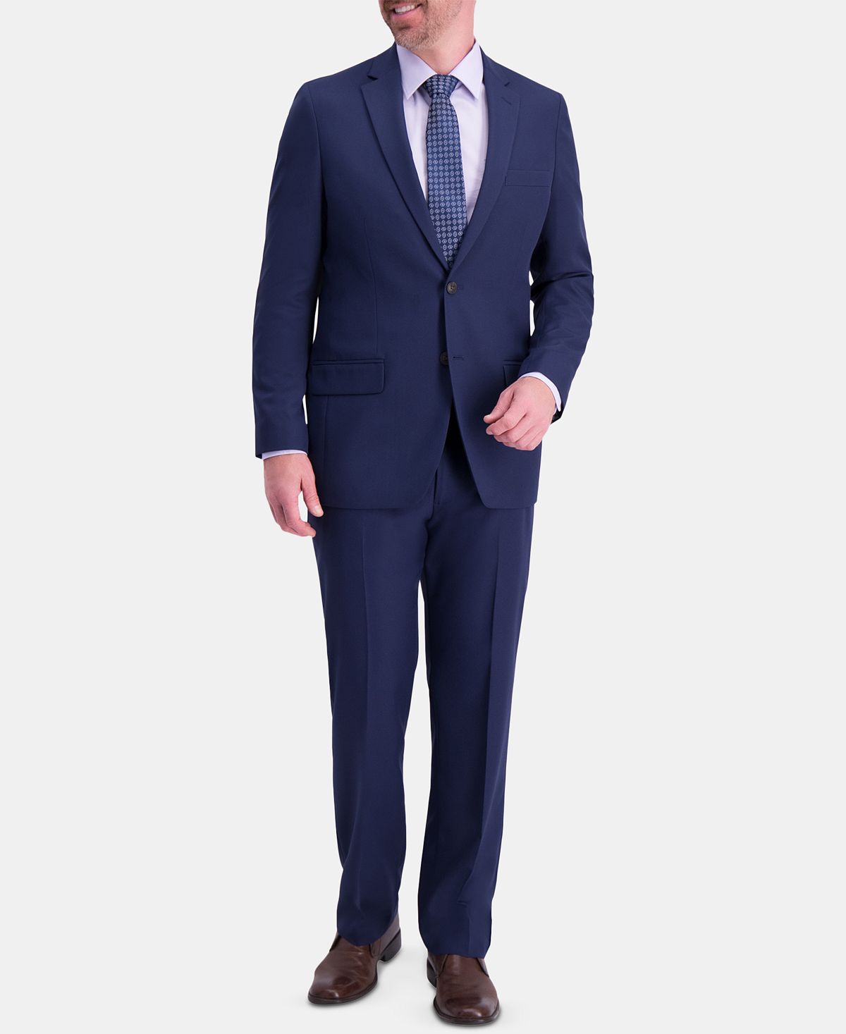 Haggar Active Series Herringbone Classic-fit Suit Separate Pants Midnight