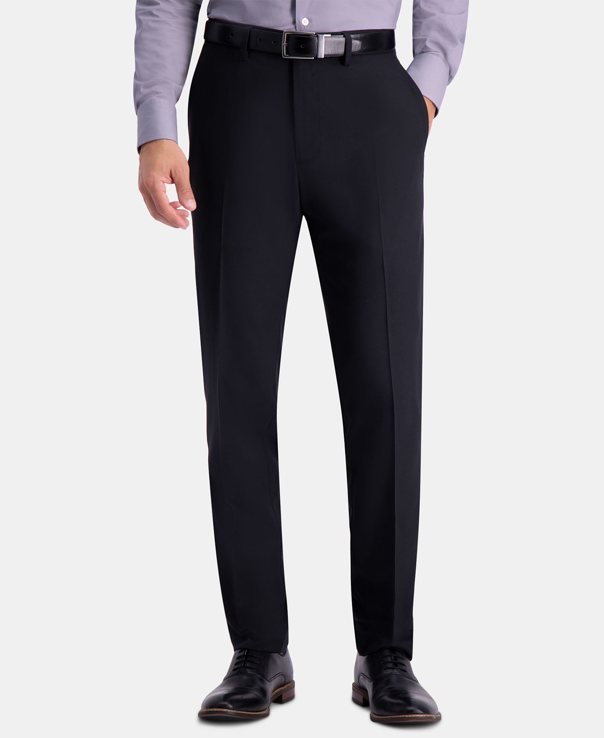 Haggar Active Series Herringbone Slim-fit Suit Separate Pants Black