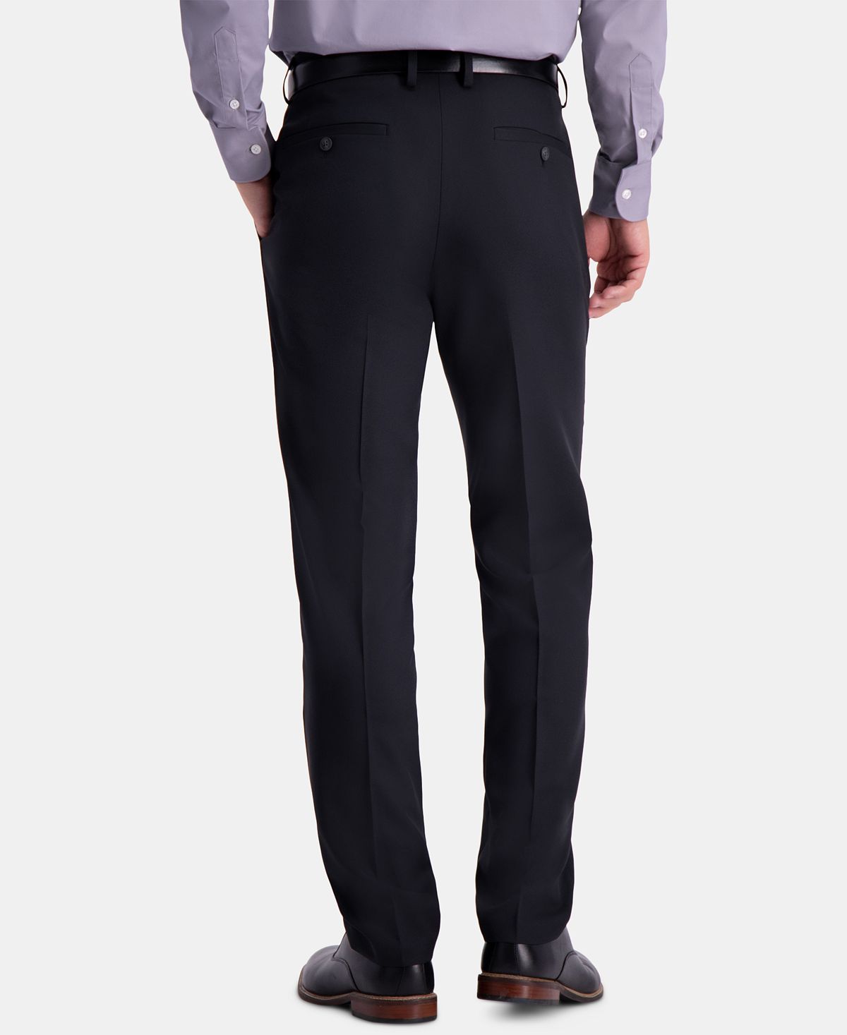 Haggar Active Series Herringbone Slim-fit Suit Separate Pants Black