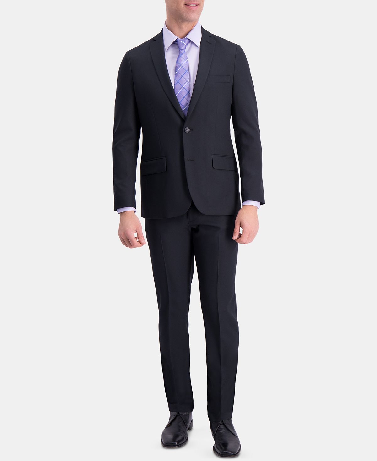 Haggar Active Series Herringbone Slim-fit Suit Separate Pants Black