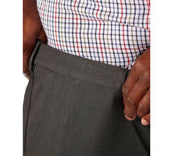 Haggar Big & Tall Cool 18pro Classic-fit Expandable Waist Flat Front Stretch Dress Pants Chcoal Htr thumbnail 4