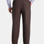 Haggar Big & Tall Premium Comfort Stretch Classic-fit Solid Flat Front Dress Pants Dark Chocolate