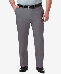 Haggar Big & Tall Premium Comfort Stretch Classic-fit Solid Flat Front Dress Pants Med Gray thumbnail 1
