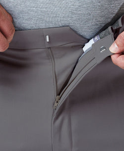 Haggar Big & Tall Premium Comfort Stretch Classic-fit Solid Flat Front Dress Pants Med Gray thumbnail 3