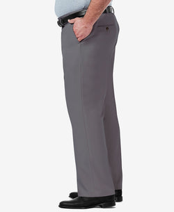 Haggar Big & Tall Premium Comfort Stretch Classic-fit Solid Flat Front Dress Pants Med Gray thumbnail 4