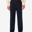Haggar Cool 18 Pro Classic-fit Expandable Waist Pleated Stretch Dress Pants Navy