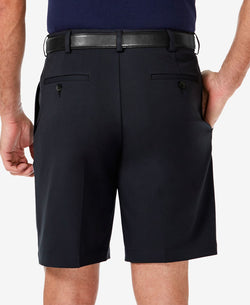Haggar Cool 18 Pro Classic-fit Stretch Pleated 9.5" Shorts Black thumbnail 2