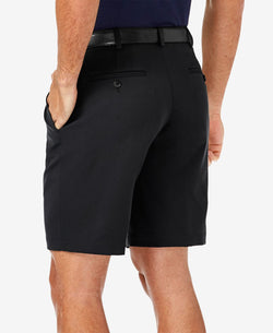 Haggar Cool 18 Pro Classic-fit Stretch Pleated 9.5" Shorts Black thumbnail 3
