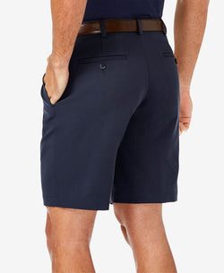 Haggar Cool 18 Pro Classic-fit Stretch Pleated 9.5" Shorts Navy thumbnail 2
