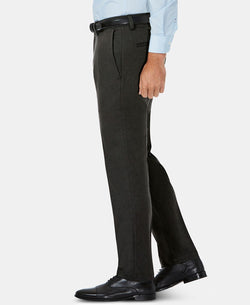 Haggar Cool 18 Pro Slim-fit 4-way Stretch Moisture-wicking Non-iron Dress Pants Dark Heather Grey thumbnail 2