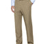 Haggar Eclo Stria Classic Fit Flat Front Hidden Expandable Dress Pants Taupe