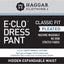 Haggar Eclo Stria Classic Fit Pleated Hidden Expandable Waistband Dress Pants Med Grey