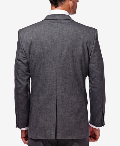 Haggar J.m. Men’s Classic/regular Fit Stretch Sharkskin Suit Jacket Dark Grey