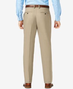 Haggar J.m. Sharkskin Classic-fit Flat Front Premium Flex Waistband Dress Pants Oatmeal thumbnail 2