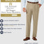 Haggar J.m. Sharkskin Classic-fit Pleated Hidden Expandable Waistband Dress Pants Black