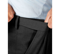 Haggar J.m. Sharkskin Classic-fit Pleated Hidden Expandable Waistband Dress Pants Black thumbnail 4