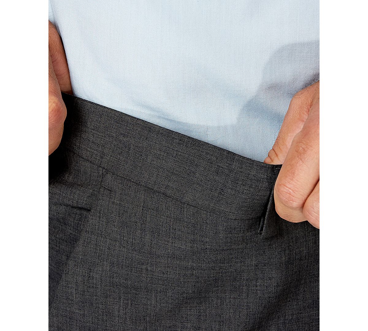 Haggar J.m. Slim Fit 4-way Stretch Flat Front Dress Pants Charcoal Heather