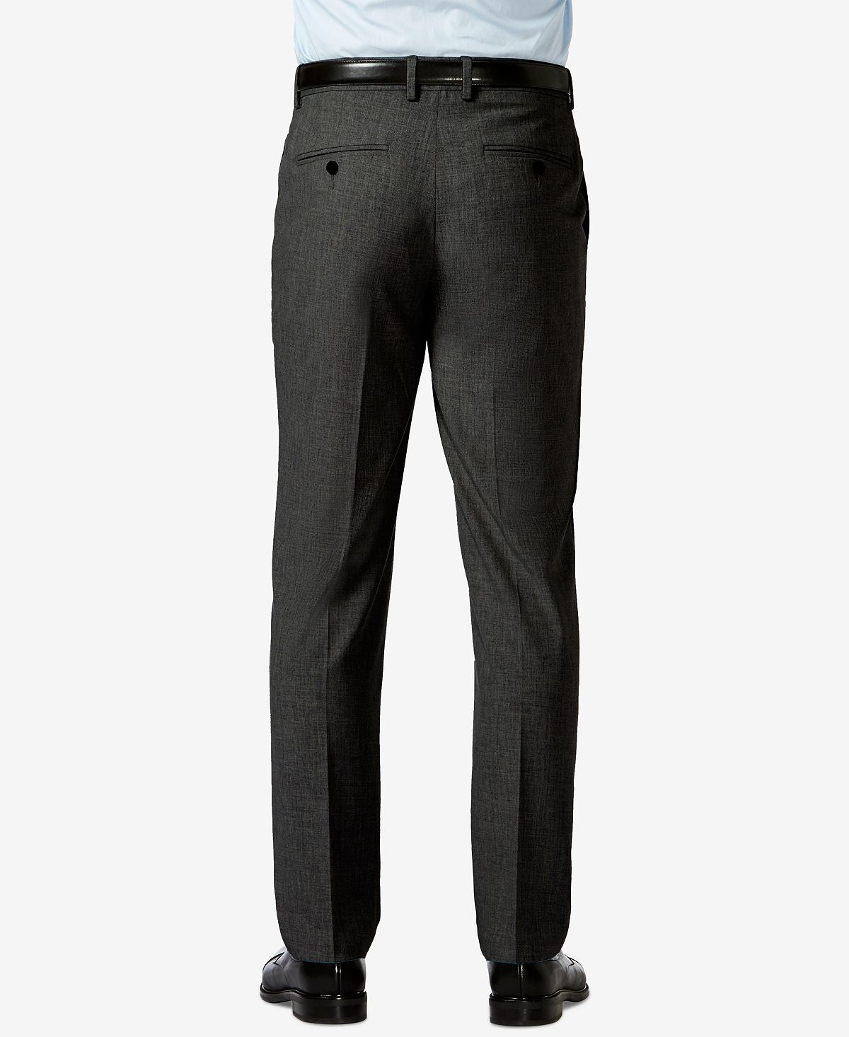 Haggar J.m. Slim Fit 4-way Stretch Flat Front Dress Pants Charcoal Heather