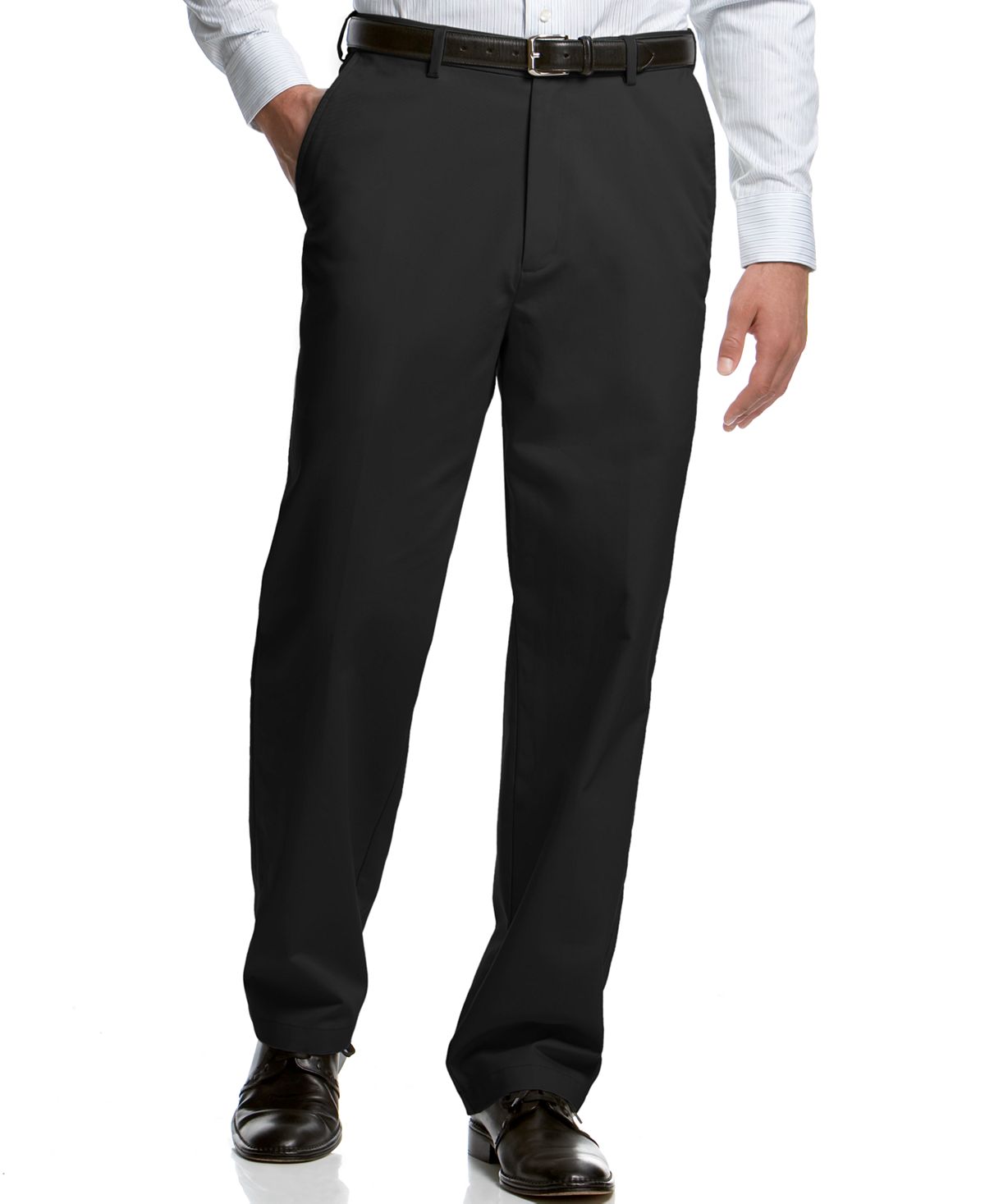 Haggar Microfiber Performance Classic-fit Dress Pants Black