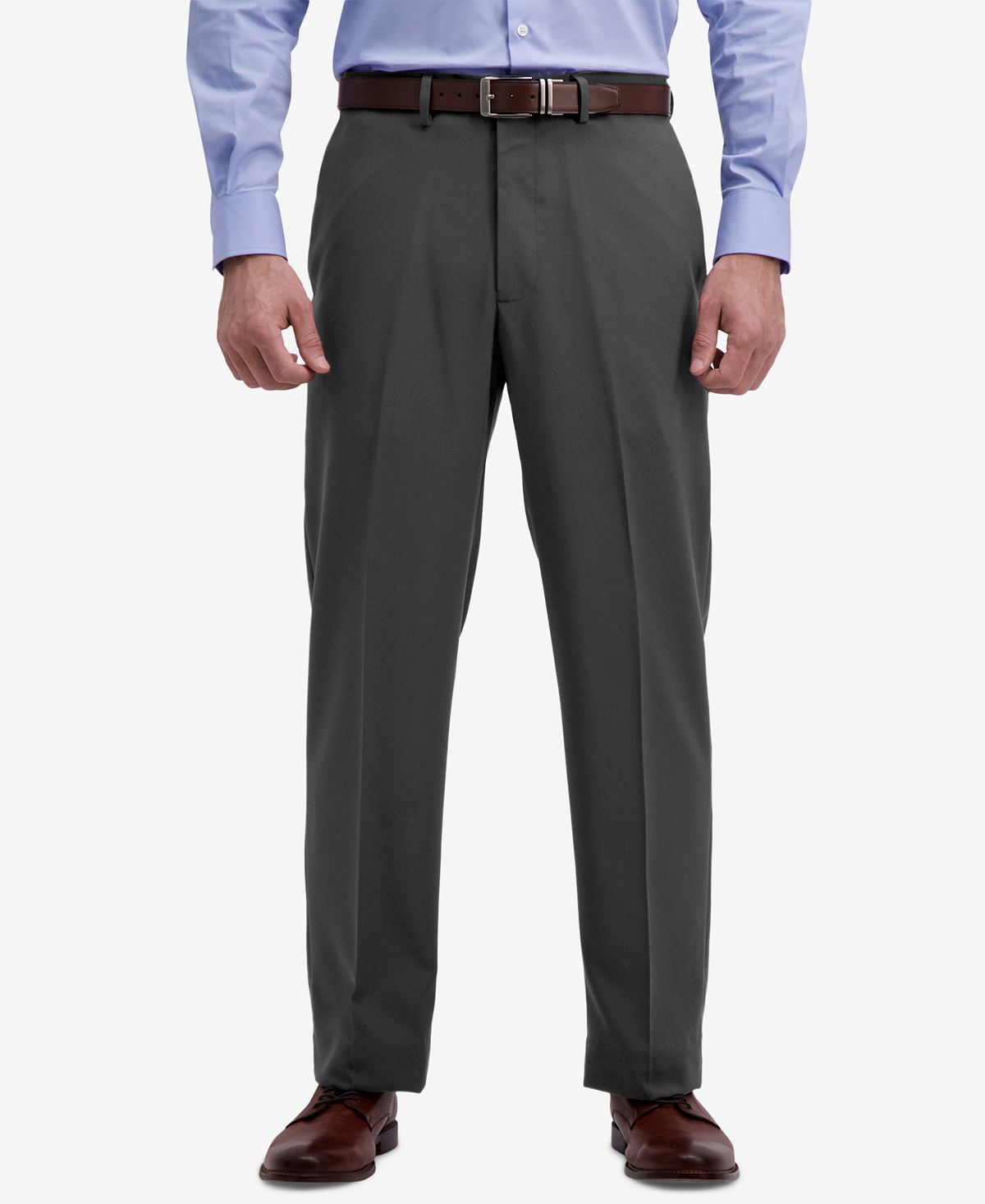 Haggar Microfiber Performance Classic-fit Dress Pants Grey