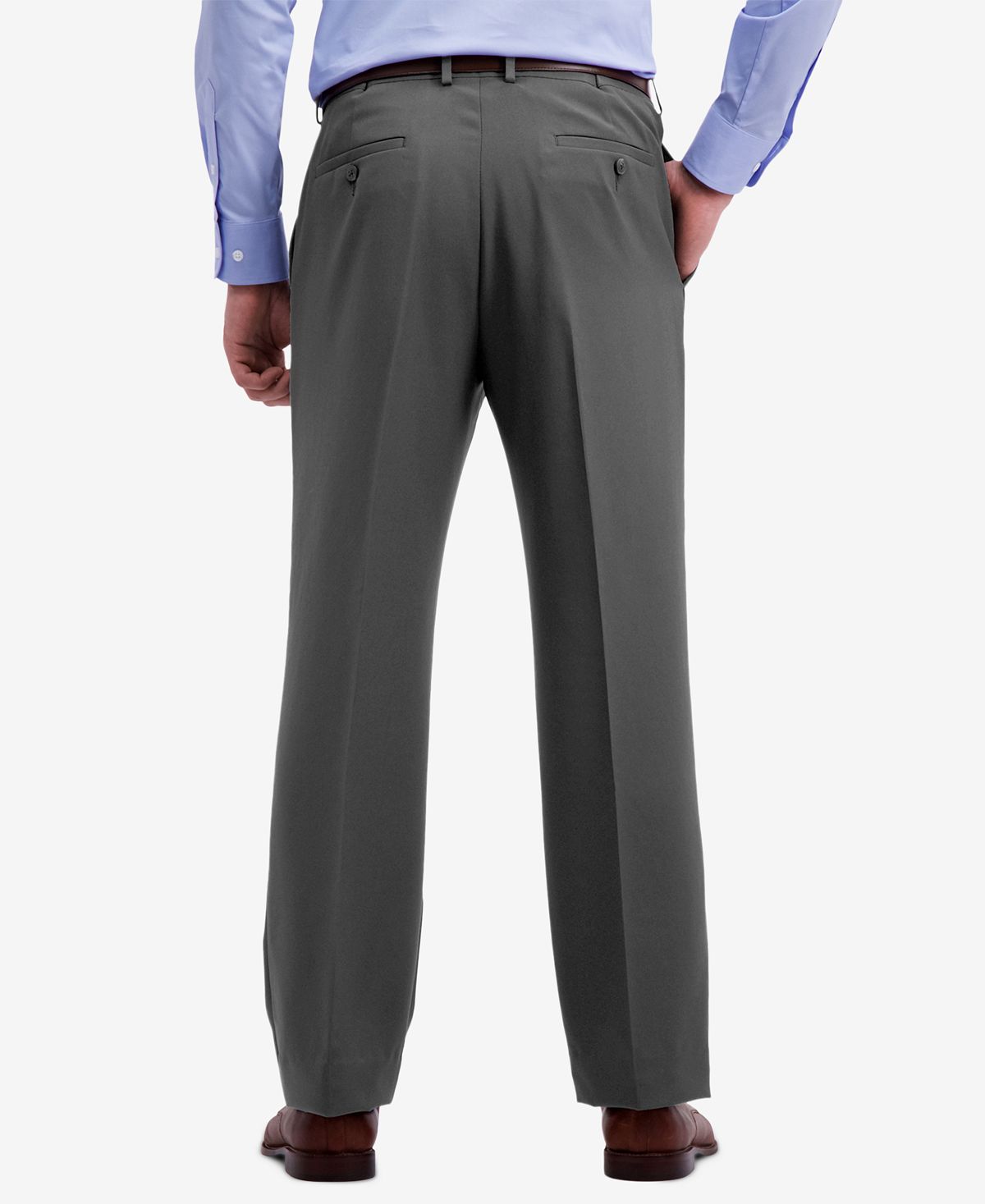 Haggar Microfiber Performance Classic-fit Dress Pants Grey