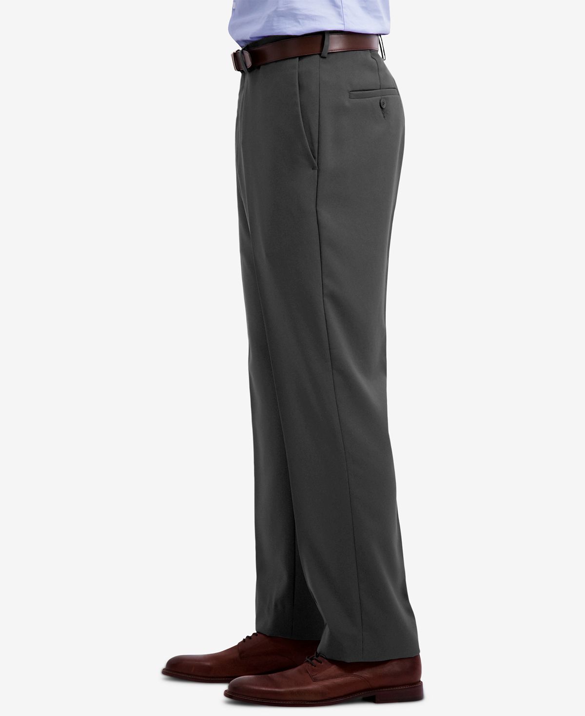 Haggar Microfiber Performance Classic-fit Dress Pants Grey