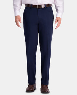 Haggar Premium Comfort Khaki Classic-fit 2-way Stretch Wrinkle Resistant Flat Front Stretch Casual Pants Dark Navy thumbnail 1