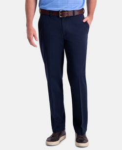 Haggar Premium Comfort Khaki Classic-fit 2-way Stretch Wrinkle Resistant Flat Front Stretch Casual Pants Dark Navy thumbnail 4