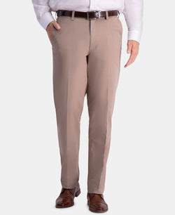 Haggar Premium Comfort Khaki Classic-fit 2-way Stretch Wrinkle Resistant Flat Front Stretch Casual Pants Med Khaki thumbnail 1