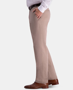 Haggar Premium Comfort Khaki Classic-fit 2-way Stretch Wrinkle Resistant Flat Front Stretch Casual Pants Med Khaki thumbnail 3
