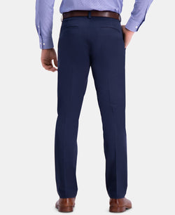 Haggar Premium Comfort Khaki Slim-fit 2-way Stretch Wrinkle-resistant Flat-front Casual Pants Dark Navy thumbnail 3