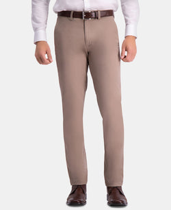 Haggar Premium Comfort Khaki Slim-fit 2-way Stretch Wrinkle-resistant Flat-front Casual Pants Med Khaki thumbnail 1