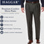 Haggar Premium Comfort Stretch Classic-fit Solid Pleated Dress Pants Black