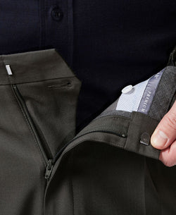 Haggar Premium Comfort Stretch Classic-fit Solid Pleated Dress Pants Charcoal thumbnail 2