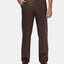 Haggar Premium No Iron Khaki Classic Fit Pleat Hidden Expandable Waist Pants Chocolate