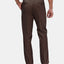 Haggar Premium No Iron Khaki Classic Fit Pleat Hidden Expandable Waist Pants Chocolate