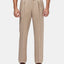 Haggar Premium No Iron Khaki Classic Fit Pleat Hidden Expandable Waist Pants Sand