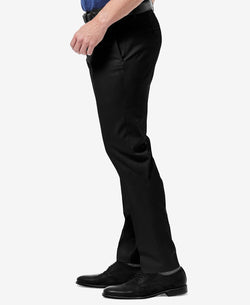 Haggar Premium No Iron Khaki Slim-fit Flat Front Pants Black thumbnail 2