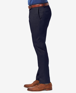 Haggar Premium No Iron Khaki Slim-fit Flat Front Pants Navy thumbnail 2