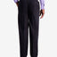 Haggar W2w Pro Classic-fit Performance Stretch Non-iron Pleated Casual Pants Black