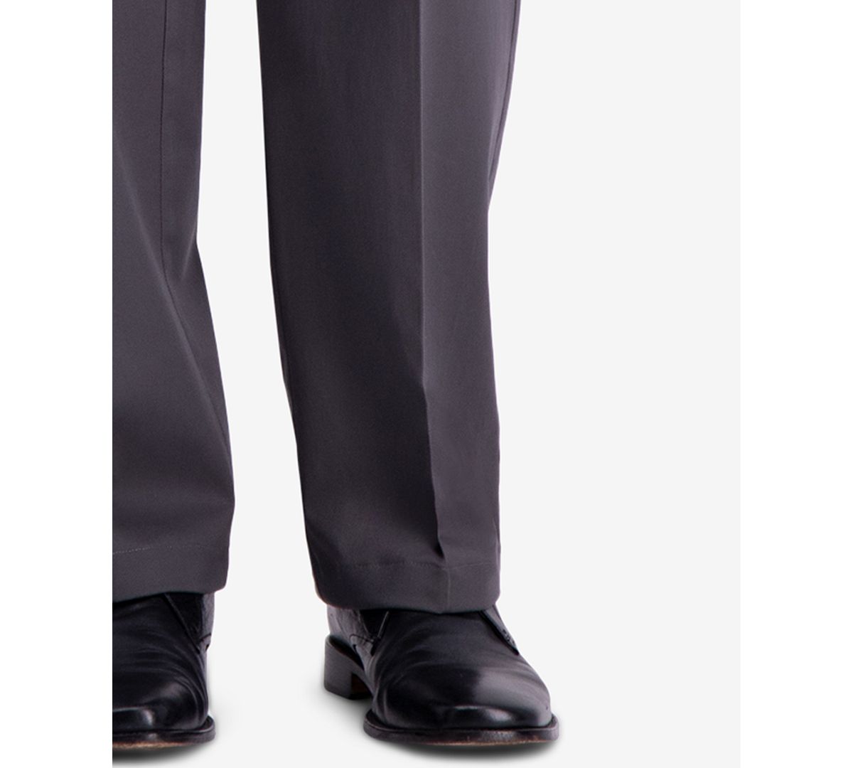Haggar W2w Pro Relaxed-fit Performance Stretch Non-iron Pleated Casual Pants Charcoal