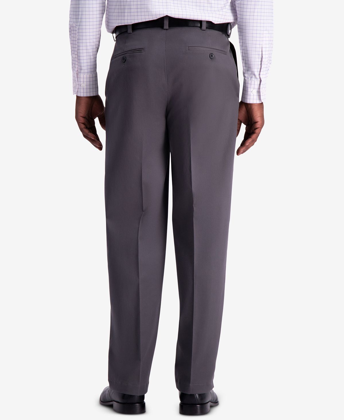 Haggar W2w Pro Relaxed-fit Performance Stretch Non-iron Pleated Casual Pants Charcoal