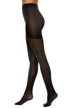 Hanes PETITE Black Shapes/Smoothes X-Temp Everyday Opaque Tights thumbnail 2
