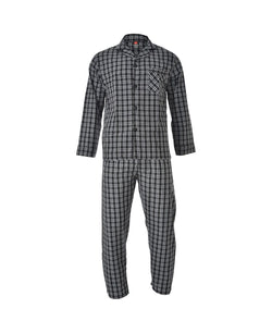 Hanes Platinum Hanes Cvc Broadcloth Pajama Set Black Plaid thumbnail 1