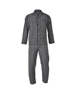 Hanes Platinum Hanes Cvc Broadcloth Pajama Set Black Plaid thumbnail 2