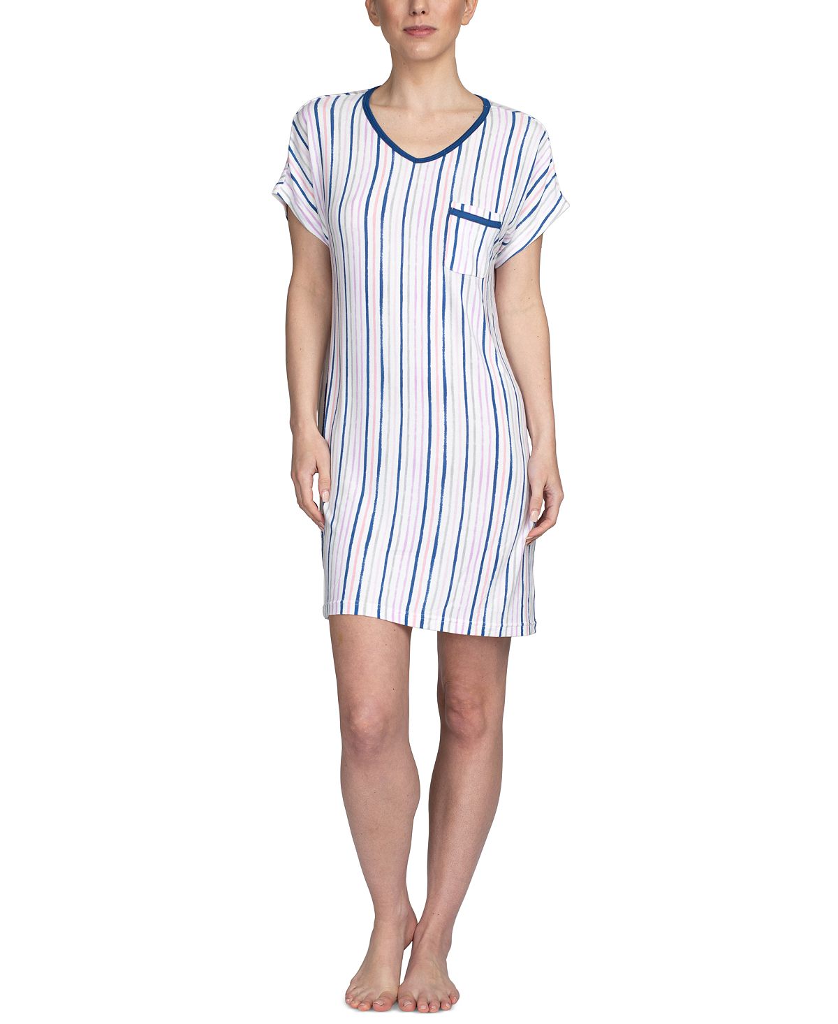 Hanes Printed Sleepshirt Nightgown Gray