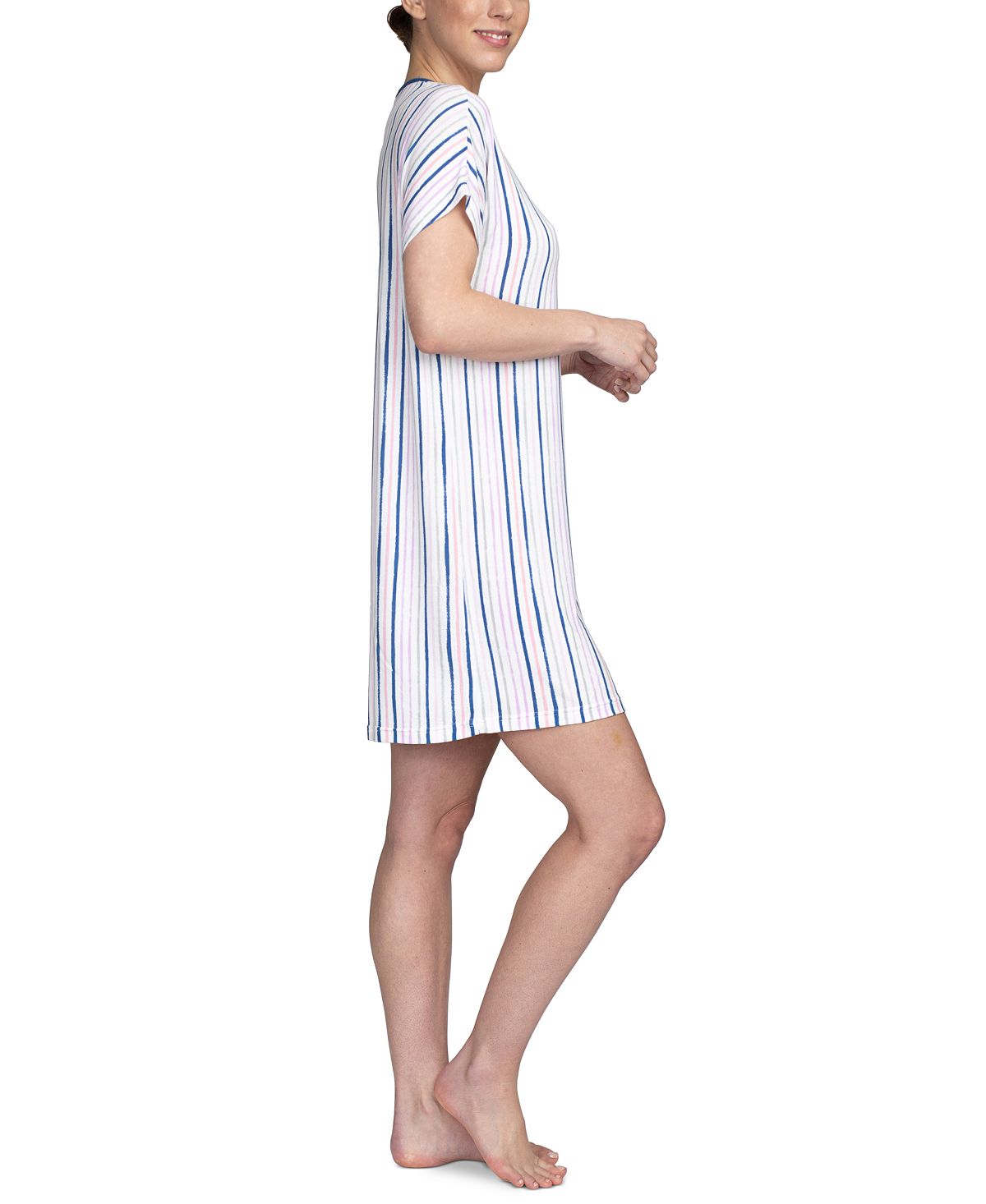 Hanes Printed Sleepshirt Nightgown Gray
