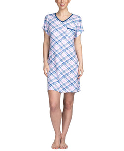 Hanes Printed Sleepshirt Nightgown Purple thumbnail 1