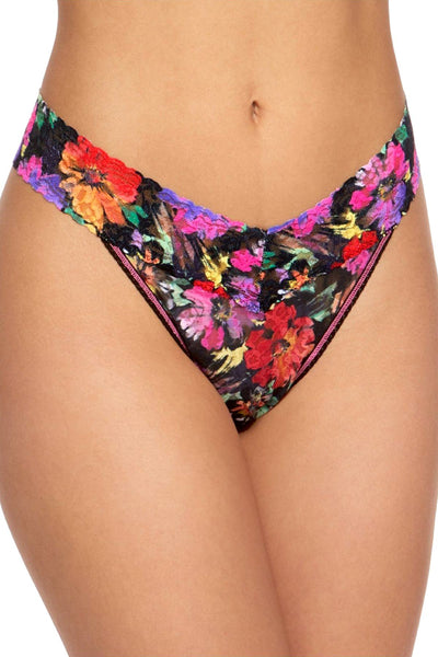 Hanky Panky Black/Multicolor Summer Nights Original Rise Thong